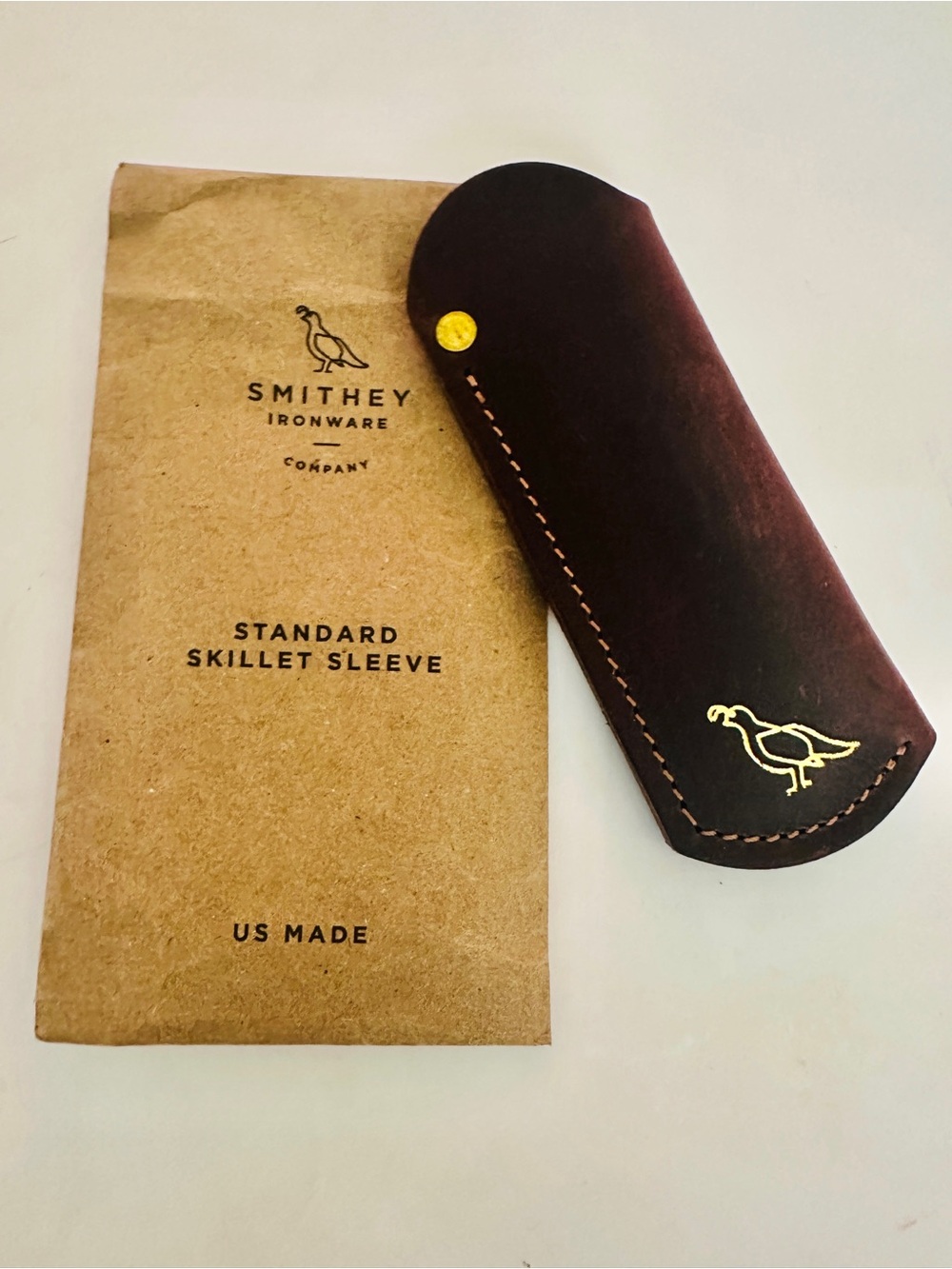 Smithey Standard Leather Skillet Sleeve Brown